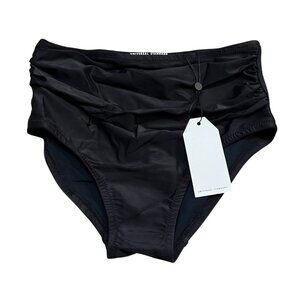 Universal Standard High Waisted Ruched Front Black Swim Bottoms Sz 4XS (00-0 XS)